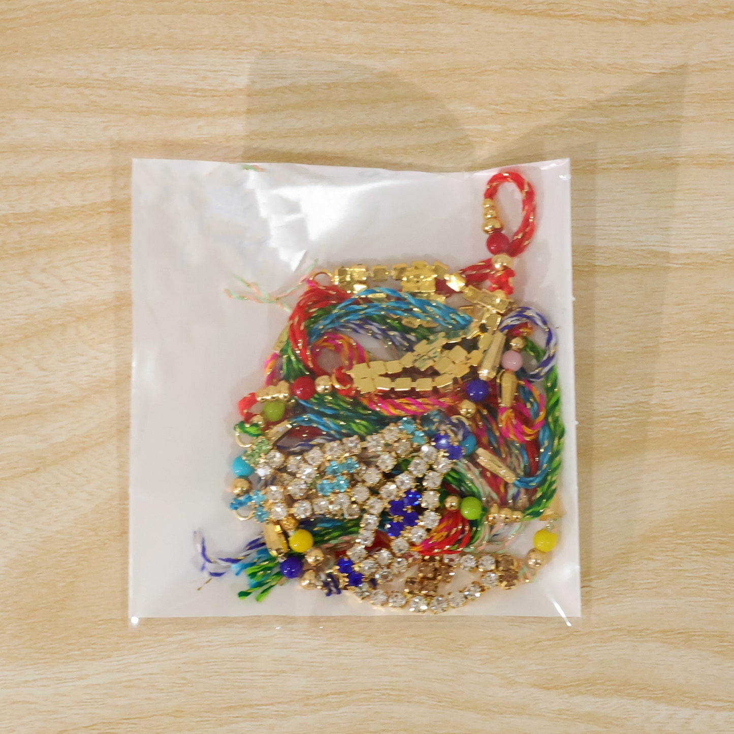 Elongated Diamond AD Stone Rakhi for Raksha Bandhan (Pack of 6)