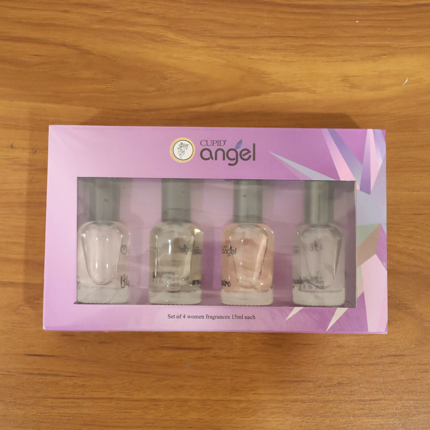Cupid perfume gift set including mini bottles and box