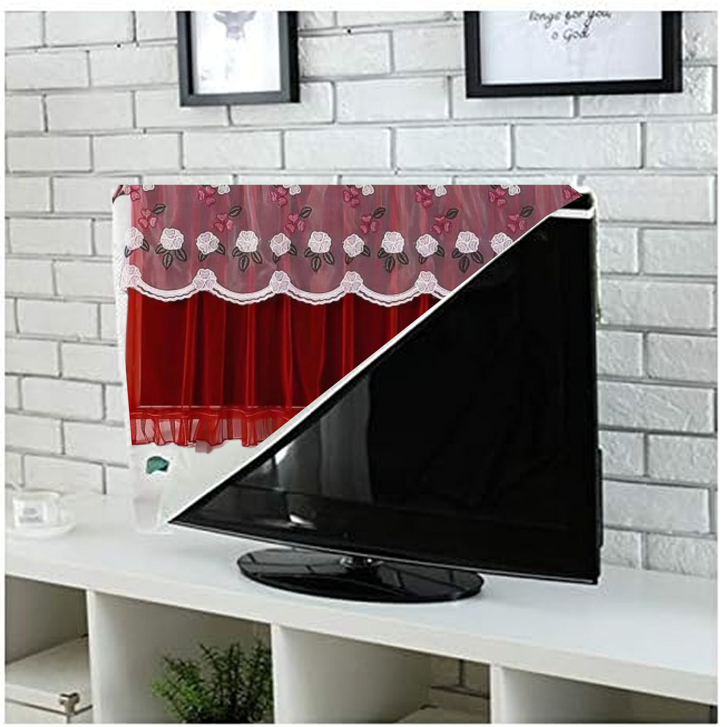 Antistatic TV dust protector cover