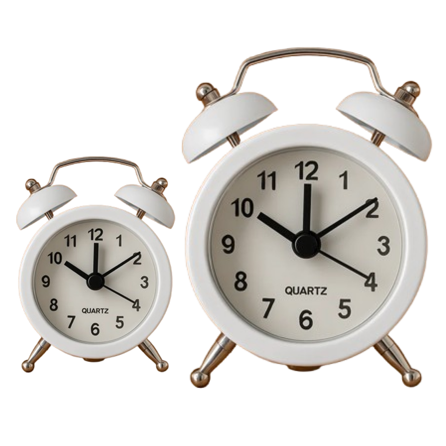 Small Twin-Bell Analog Alarm Clock - (1 Pc)