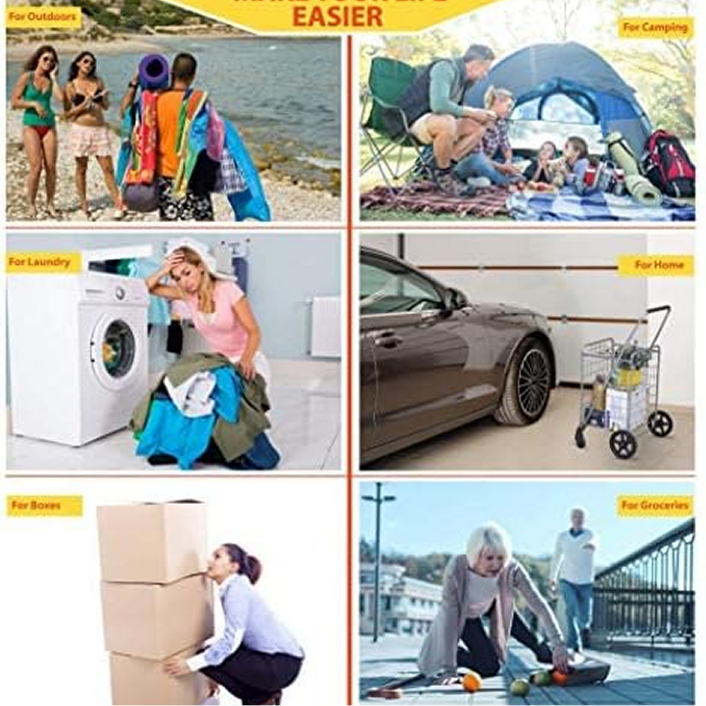 Foldable Shopping Trolley with Wheels ( MOQ :- 2 Pc)