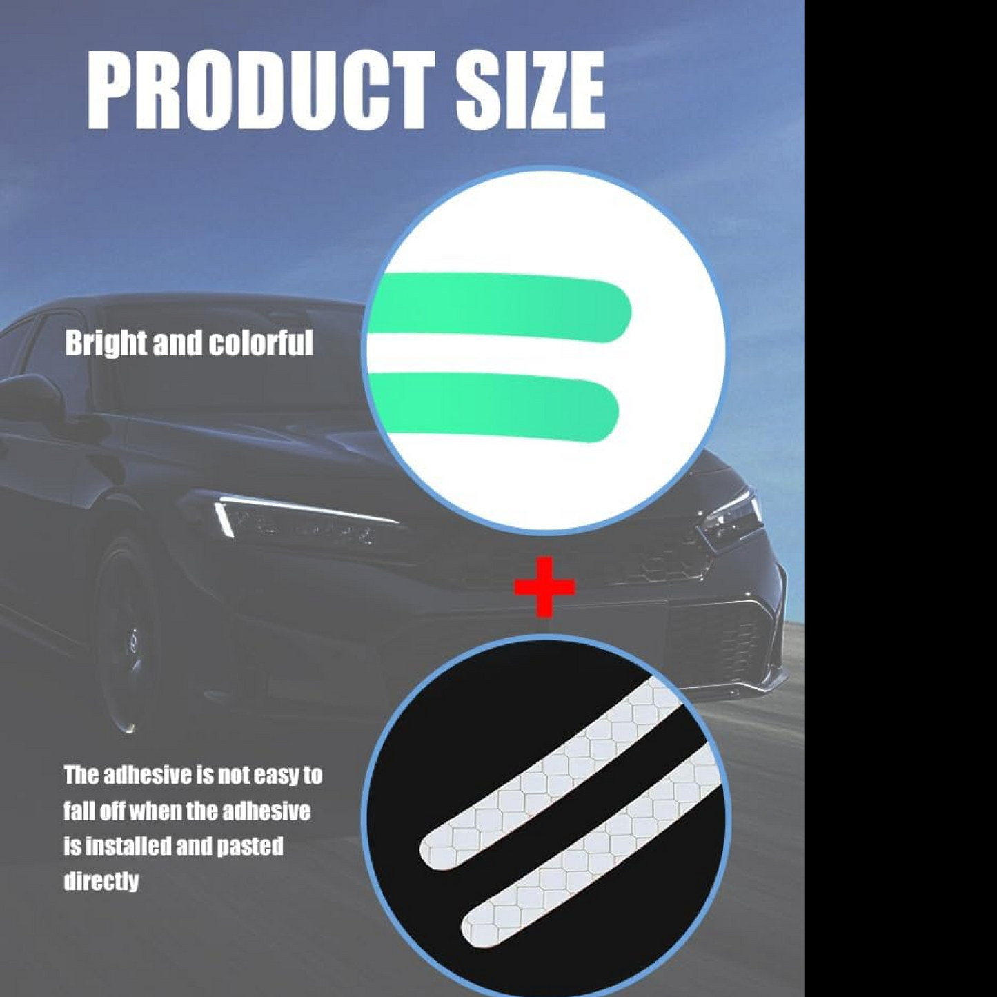 Car Wheel Hub Reflective Car Stickers, Night Warning Stickers (20 Pcs Set/ Multicolored)