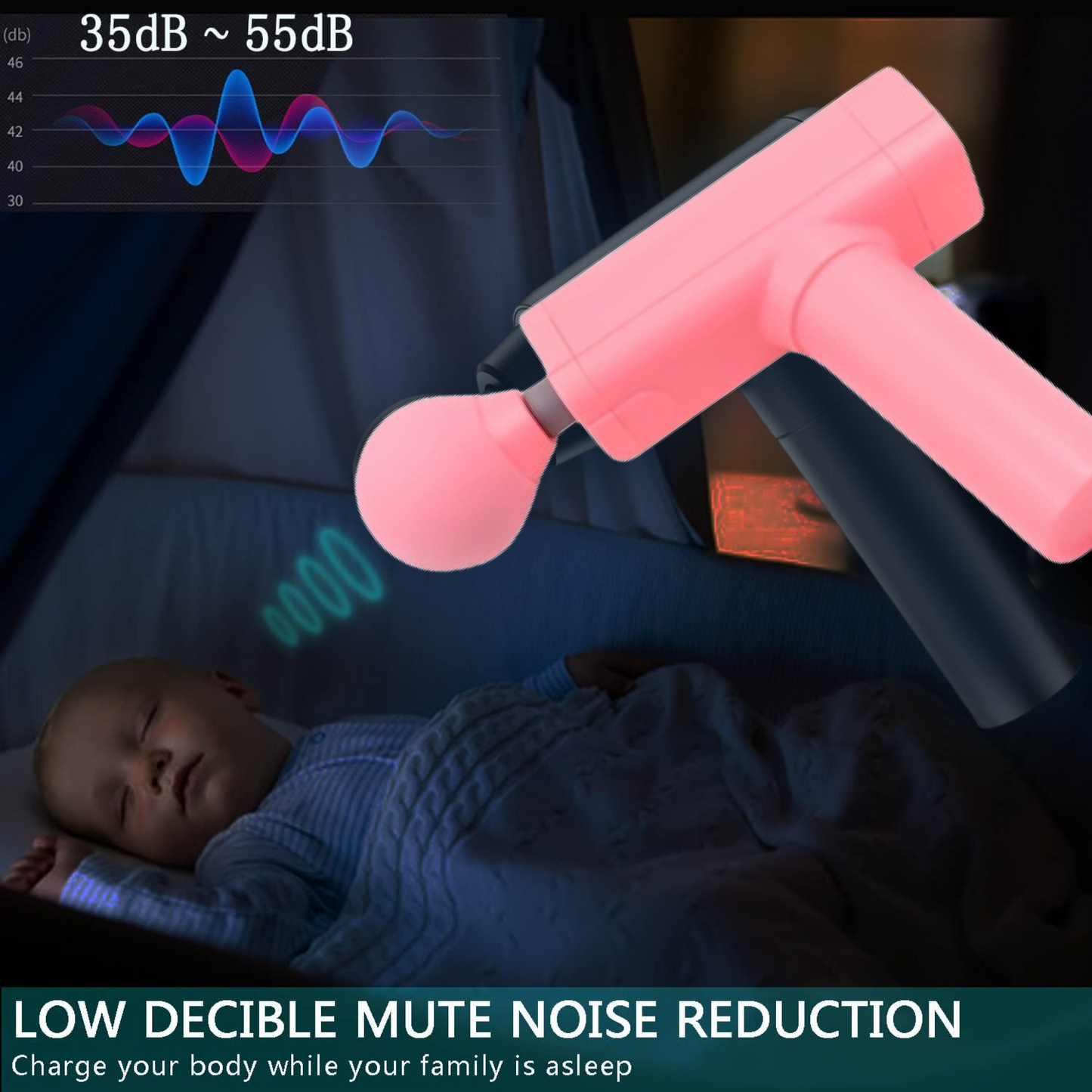 Massage Gun Deep Relax, Powerful Muscle Massager, USB Chargeable (1 Pc)