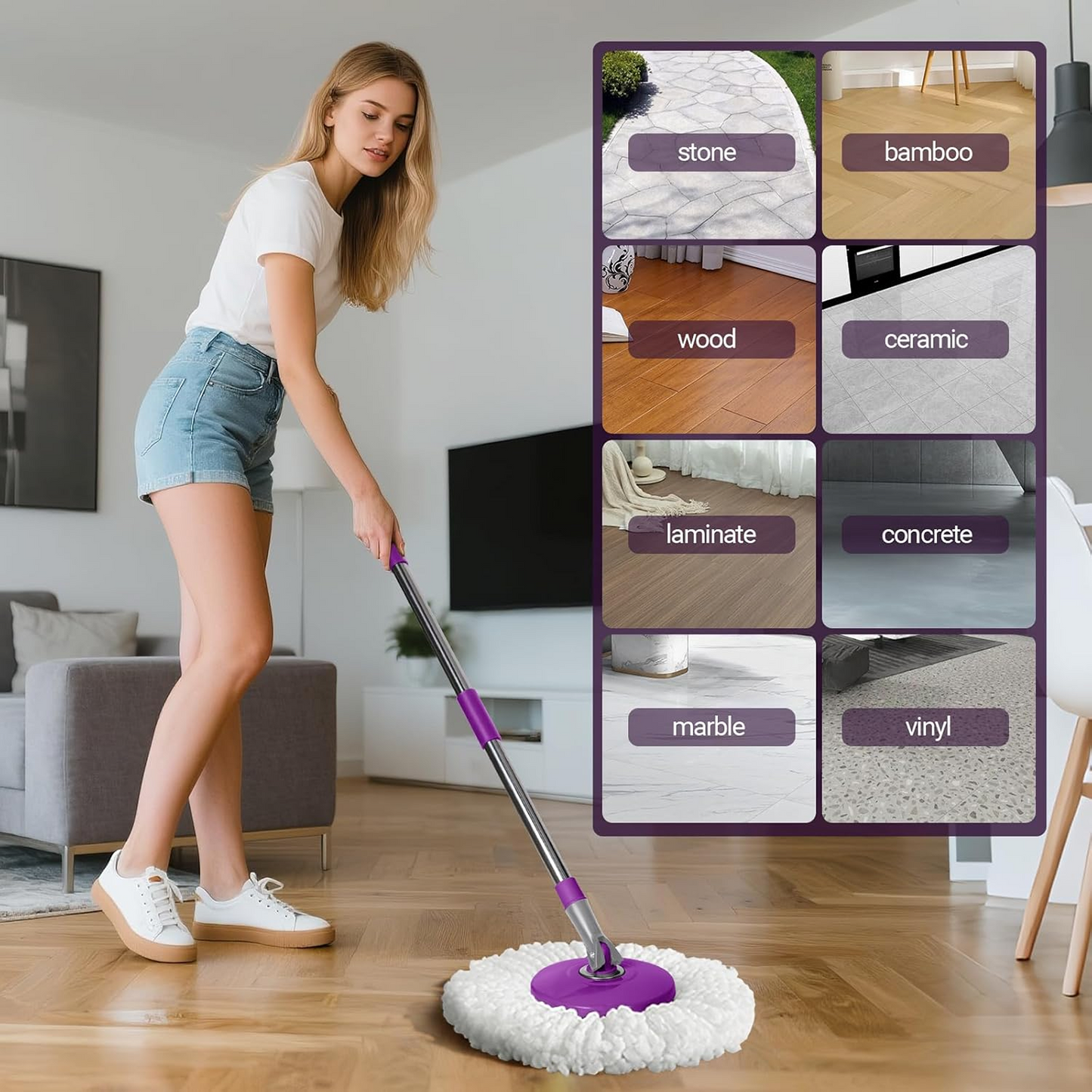 Premium 360° Spin Cleaning Mop Set