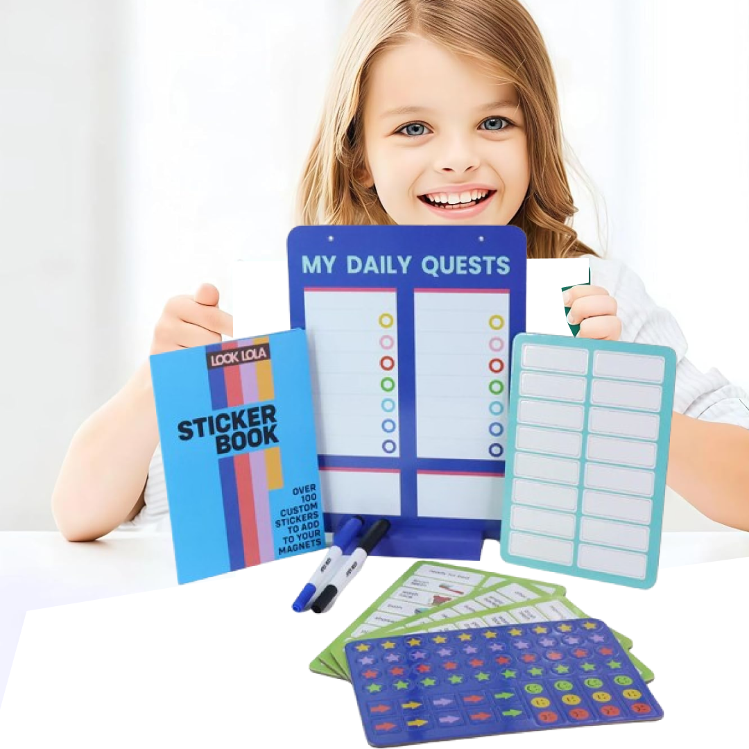 Magnetic Board, Sticker Book & Activity Cards (1 Set)