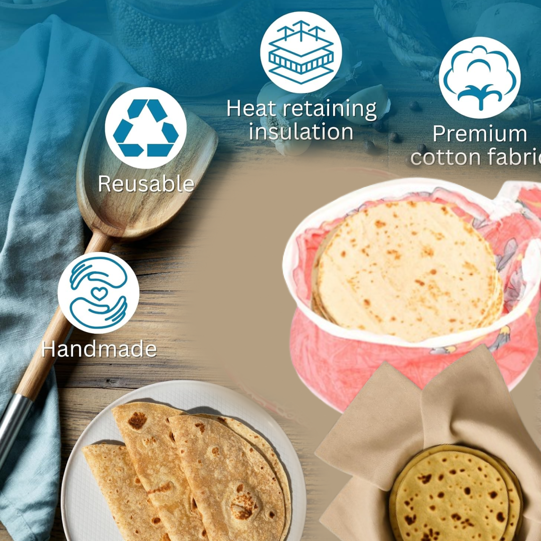 Hot Chapatti Washable Cotton Cloth Casserole Box