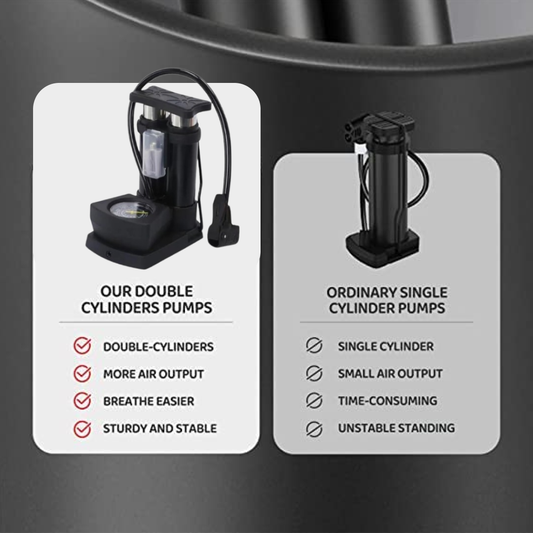 पोर्टेबल मिनी बाइक पंप / साइकिल पंप फुट सक्रिय गेज फ्लोर साइकिल पंप और साइकिल पंप के साथ