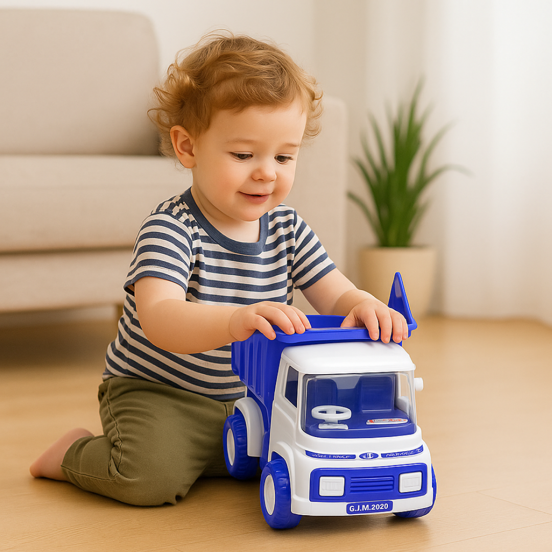 4485 મોટા કદના ઘર્ષણથી સંચાલિત ડમ્પર ટોય ટ્રક બાળકો માટે. | ઓપનિંગ કન્ટેનર ફીચર સાથે. | મજબૂત અને ટકાઉ પ્લાસ્ટિક સામગ્રી. | ઇન્ડોર અને આઉટડોર પ્લે. | લઘુચિત્ર સ્કેલ મોડલ્સ ટ્રક