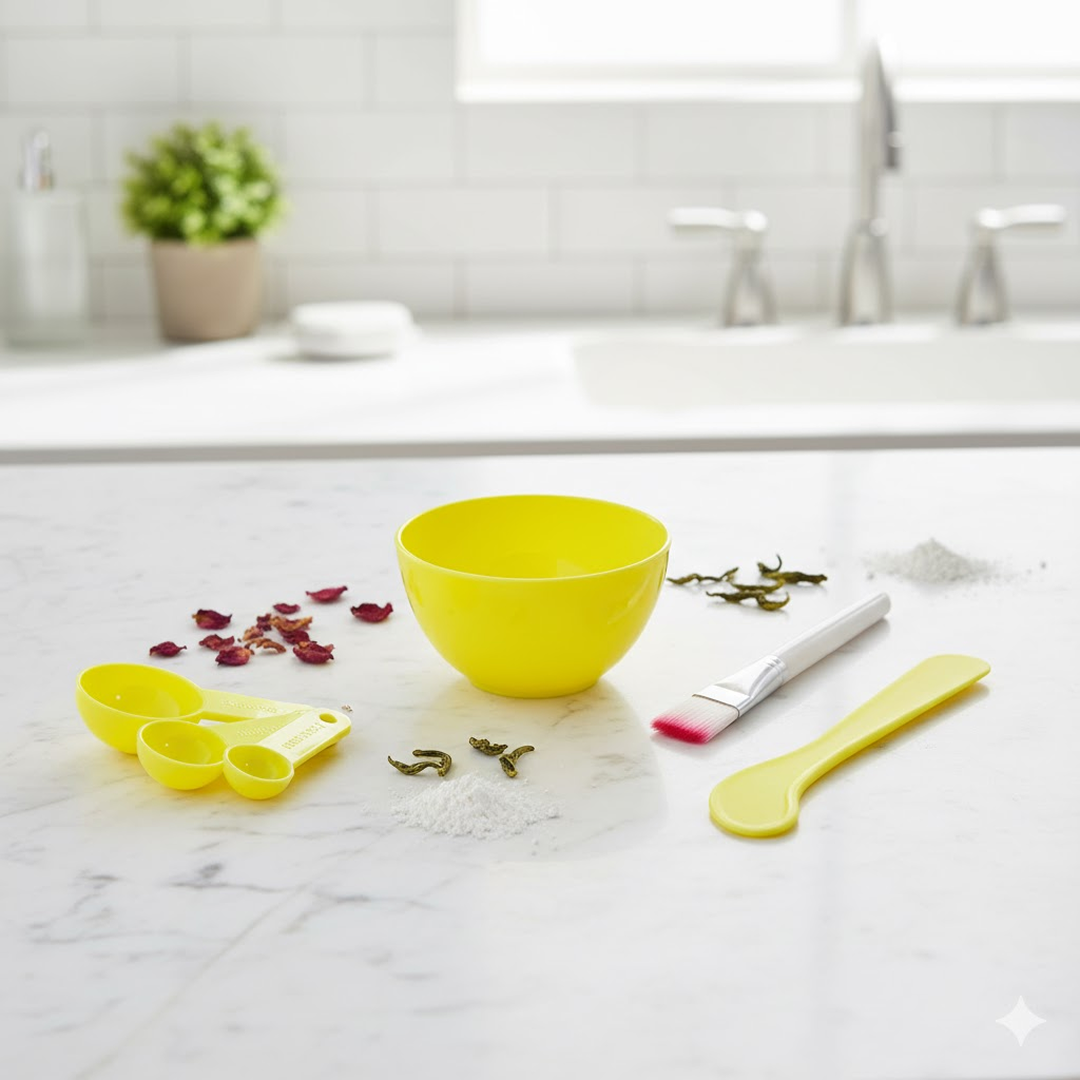 लड़कियों के उपयोग के लिए फेशियल मास्क बाउल सेट (6 पीस सेट)