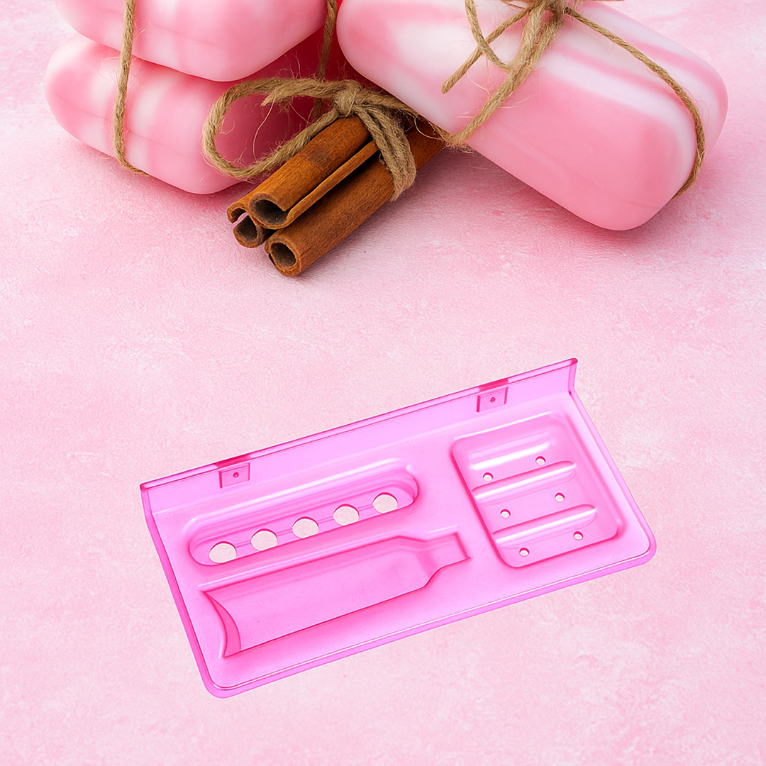 3-in-1 Glass Soap Dish for Bathroom Ware by Pure Source India