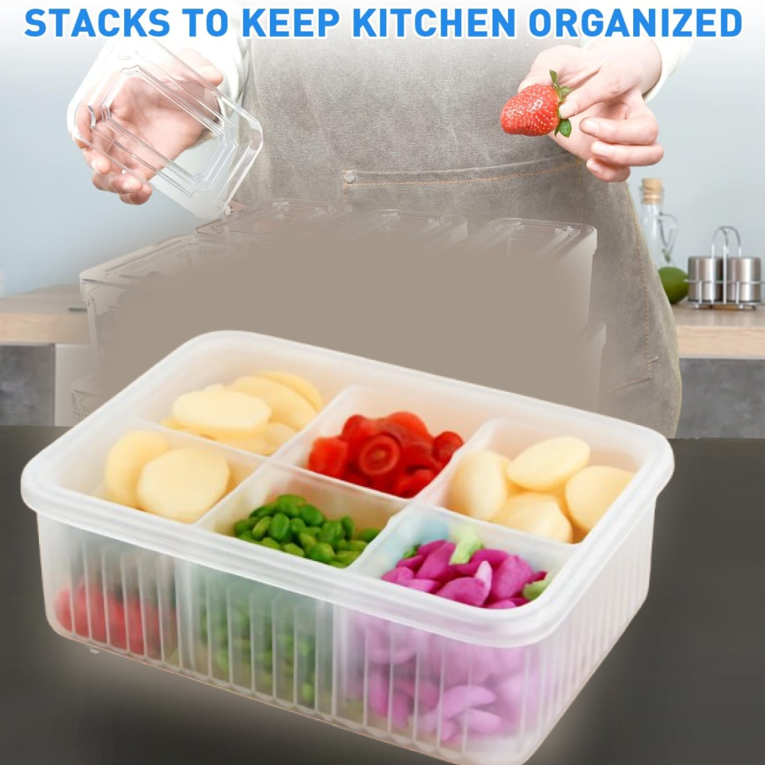 Fridge Storage Box – Freezer & Kitchen Organizer for Vegetables & Food (1 Pc)