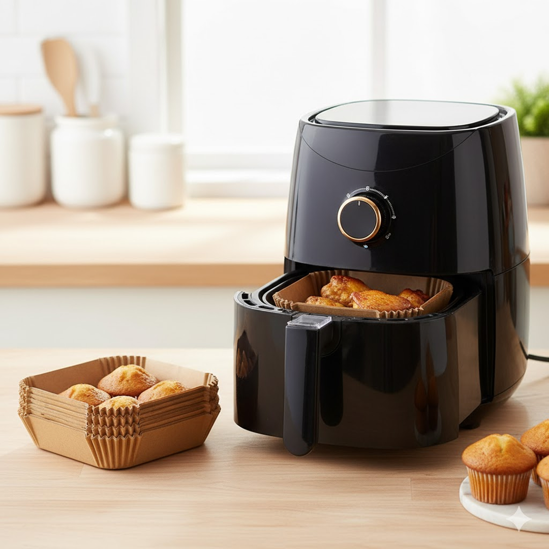 Square Air Fryer Disposable Paper Liner (50 Pcs Set / 160mmx45mm)