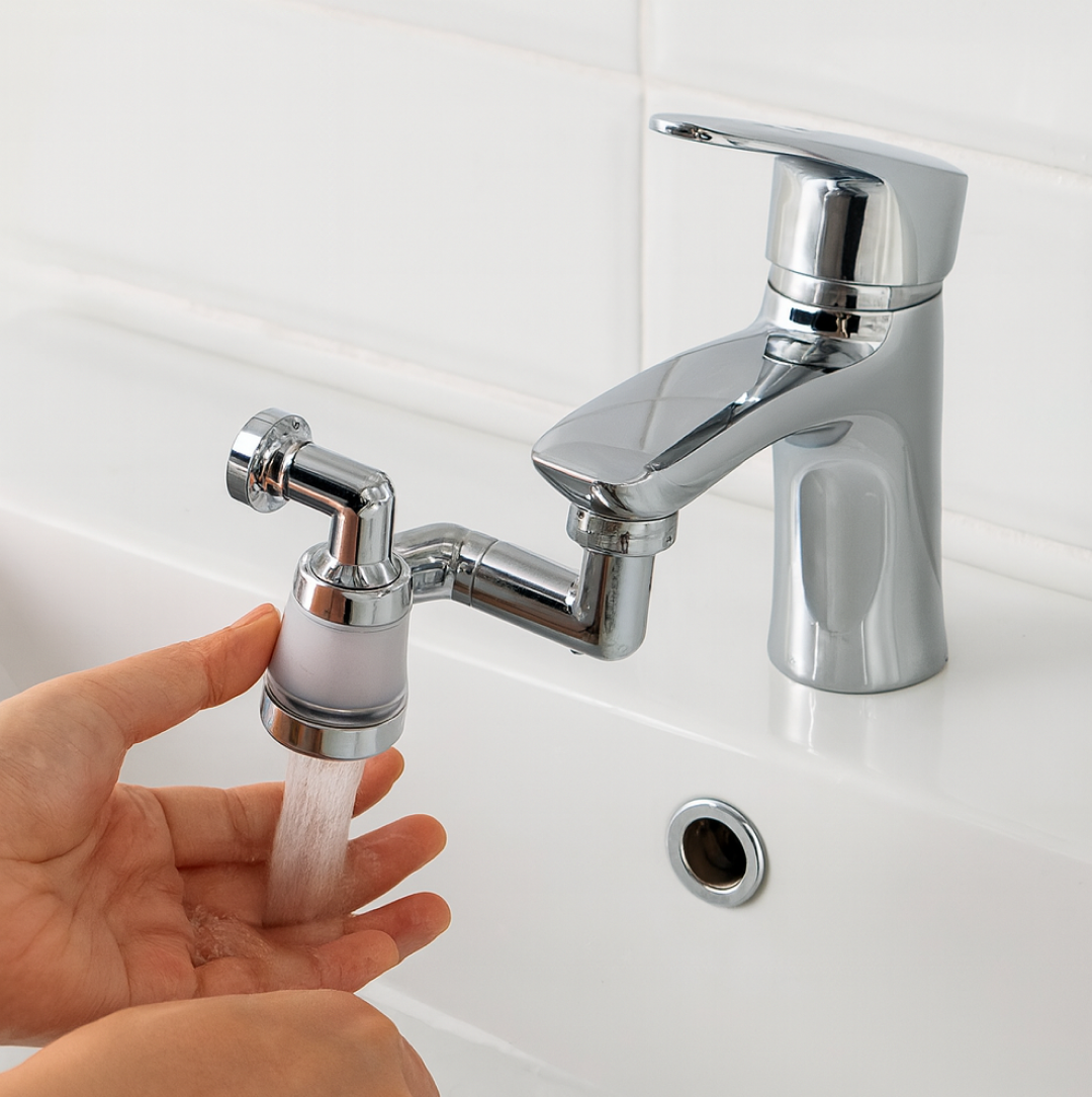 Rotating Splash Filter Faucet Sprayer Head Double O-ring Design For Bathroom Kitchen