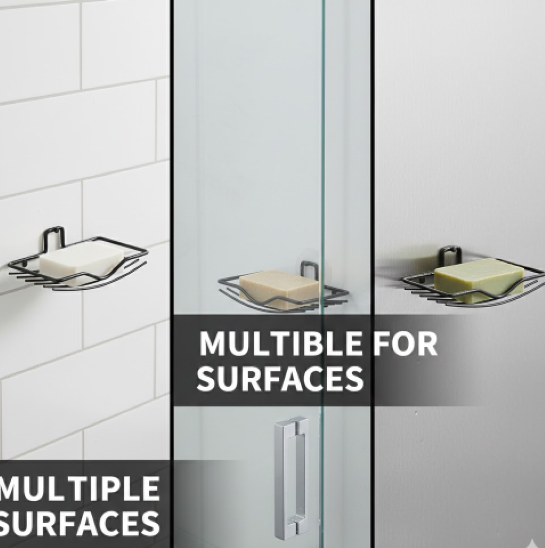 Wall Mount 2-Piece Soap Rack – Versatile Holder for Bathrooms & Homes