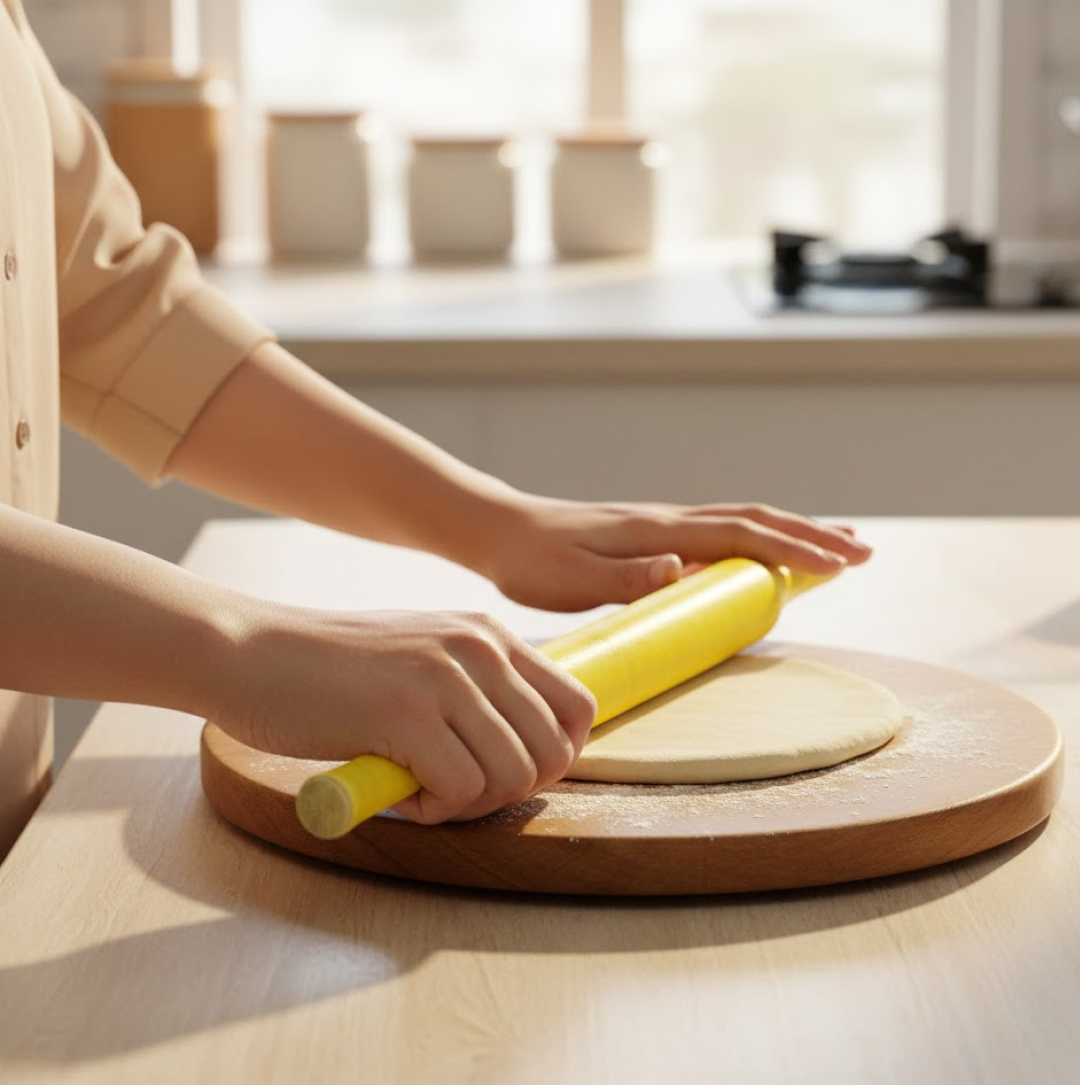 Wooden Bombay Roti maker belan with smooth finish