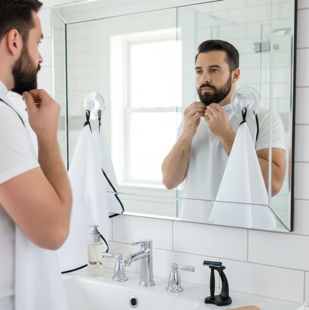 Beard Apron Hair Clippings Catcher Grooming Bib