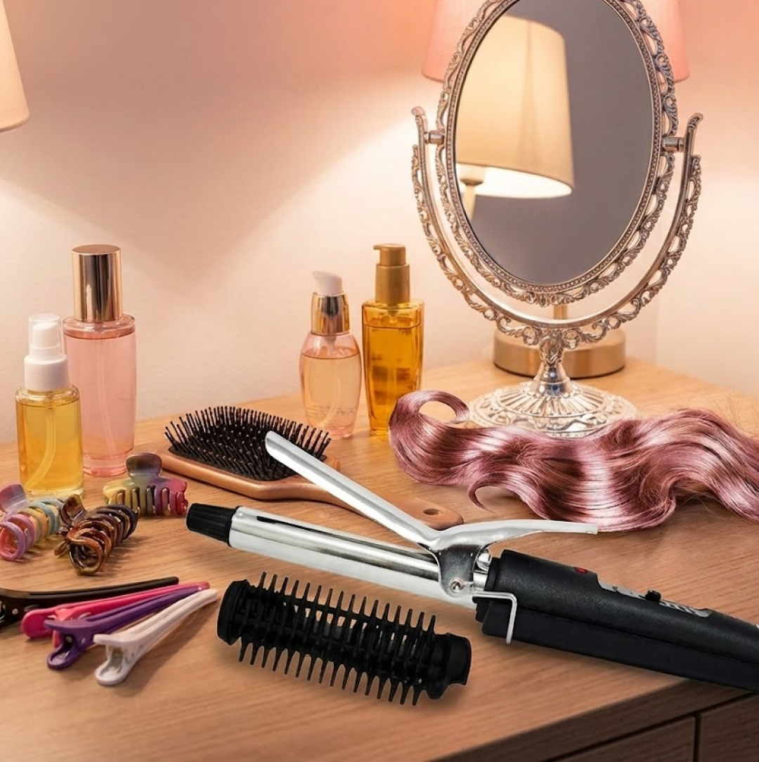 Hair Curling Iron Rod for Women (black), Hair accessories