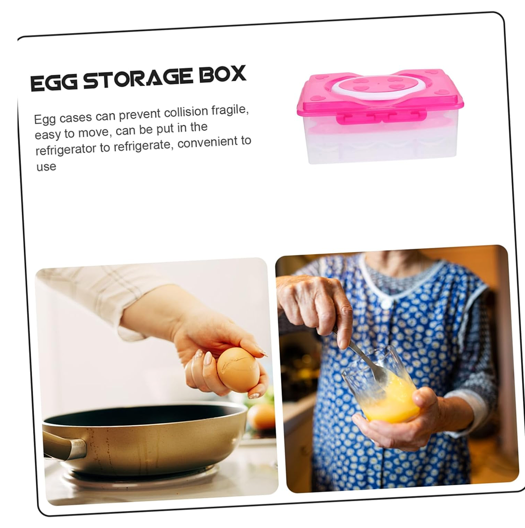 Double Layer 24 Grid Egg Storage Box for Egg Storage Container