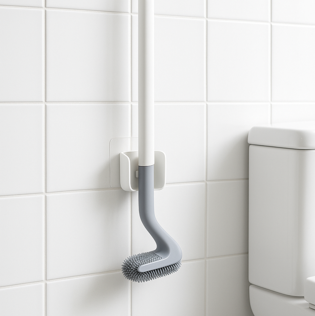 Golf Toilet Cleaner Brush & Magic Sticker Holder