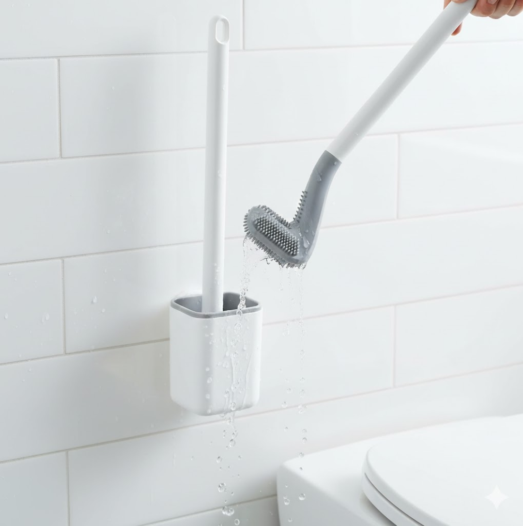 Golf Toilet Cleaner Brush & Magic Sticker Holder