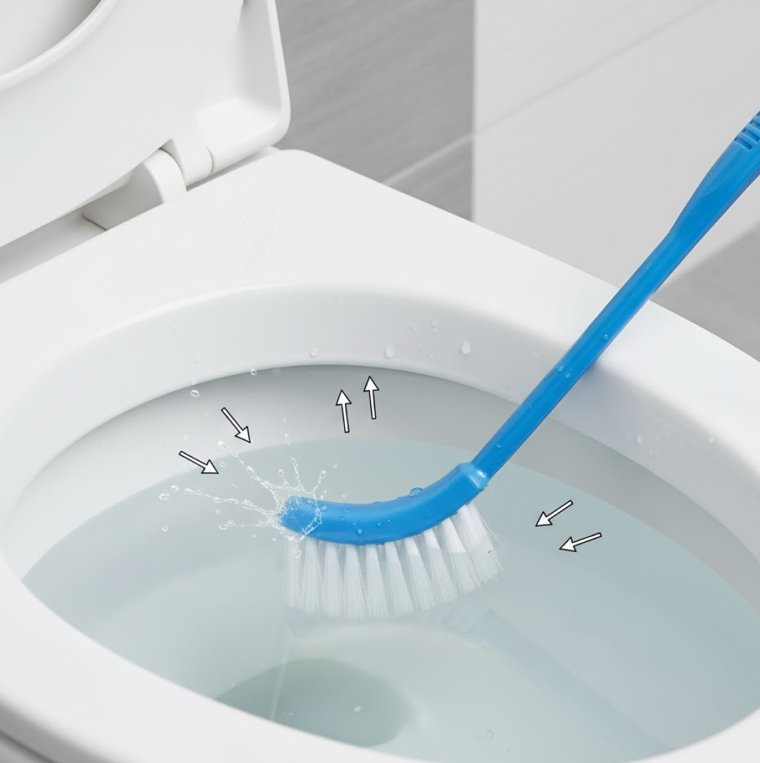 Single Sided Bristle Plastic Toilet Cleaning Brush