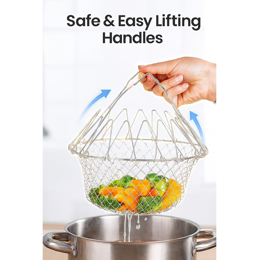 Foldable Strainer Chef Basket