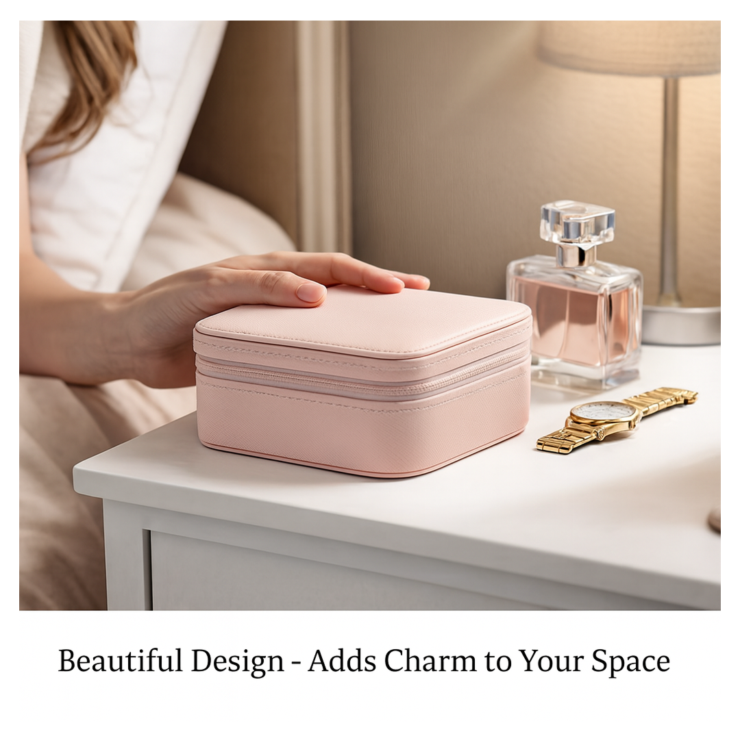 Mini PU Leather jewellery Box for Travel & Storage