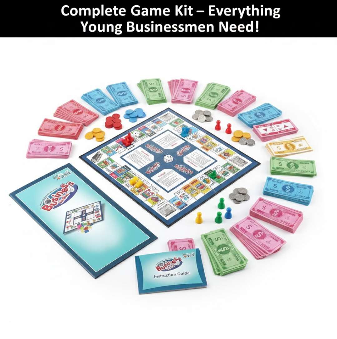 Fun Filled Business Game with Plastic Money Coins for Young Businessmen