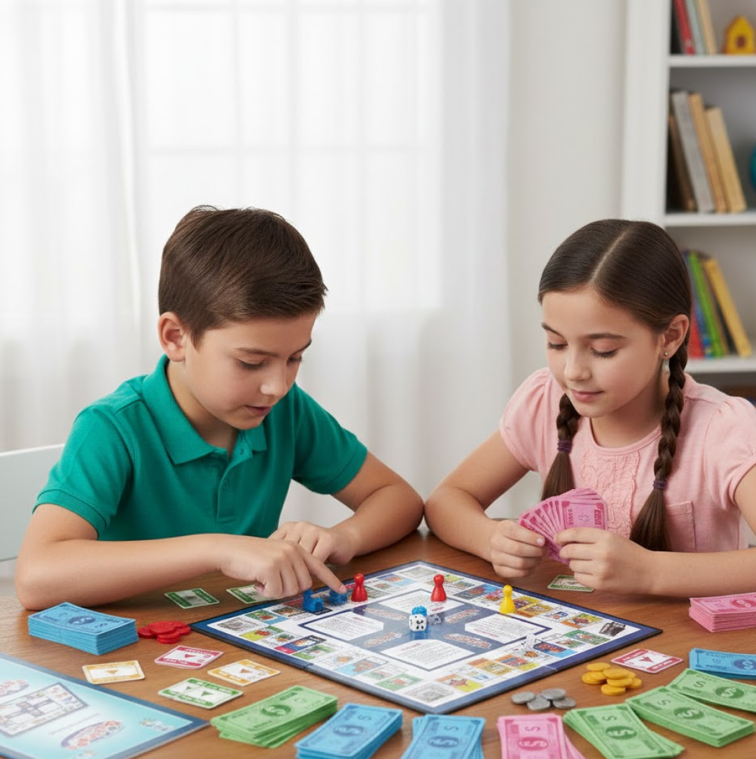 Fun Filled Business Game with Plastic Money Coins for Young Businessmen