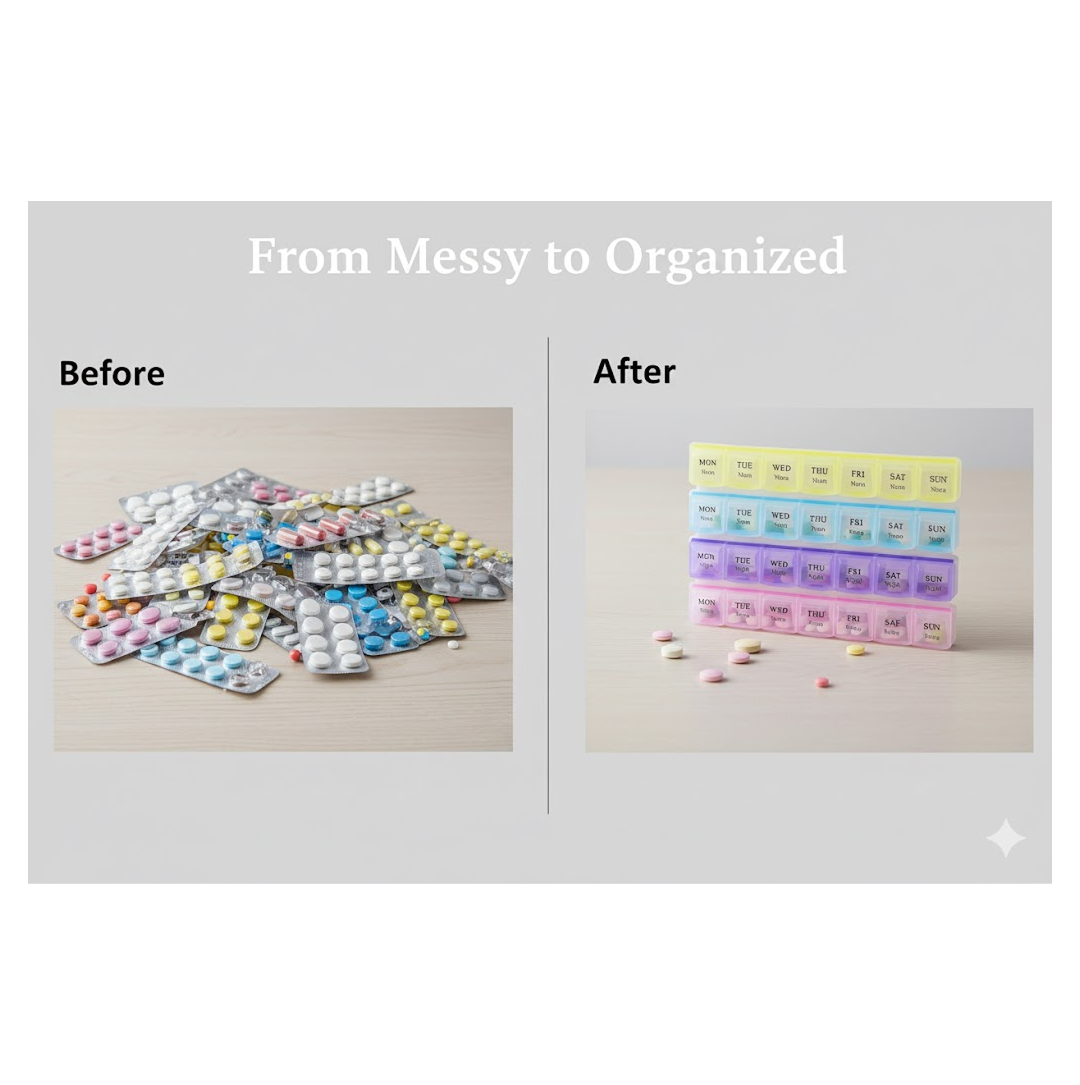 Weekly Pill Case 28-Slot Medicine Organizer