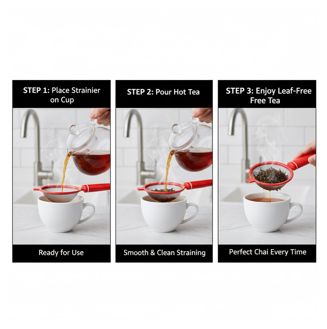 Plastic Tea Strainer Sieve (Chai Chalni)