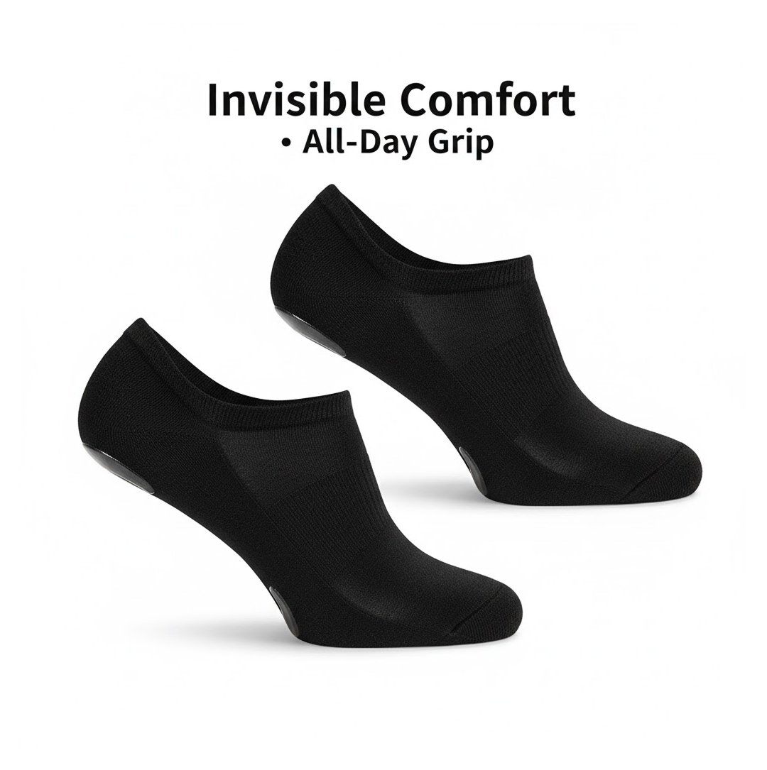 No-Show Liner Socks with Anti-Slip Heel Grip (1 Pair)