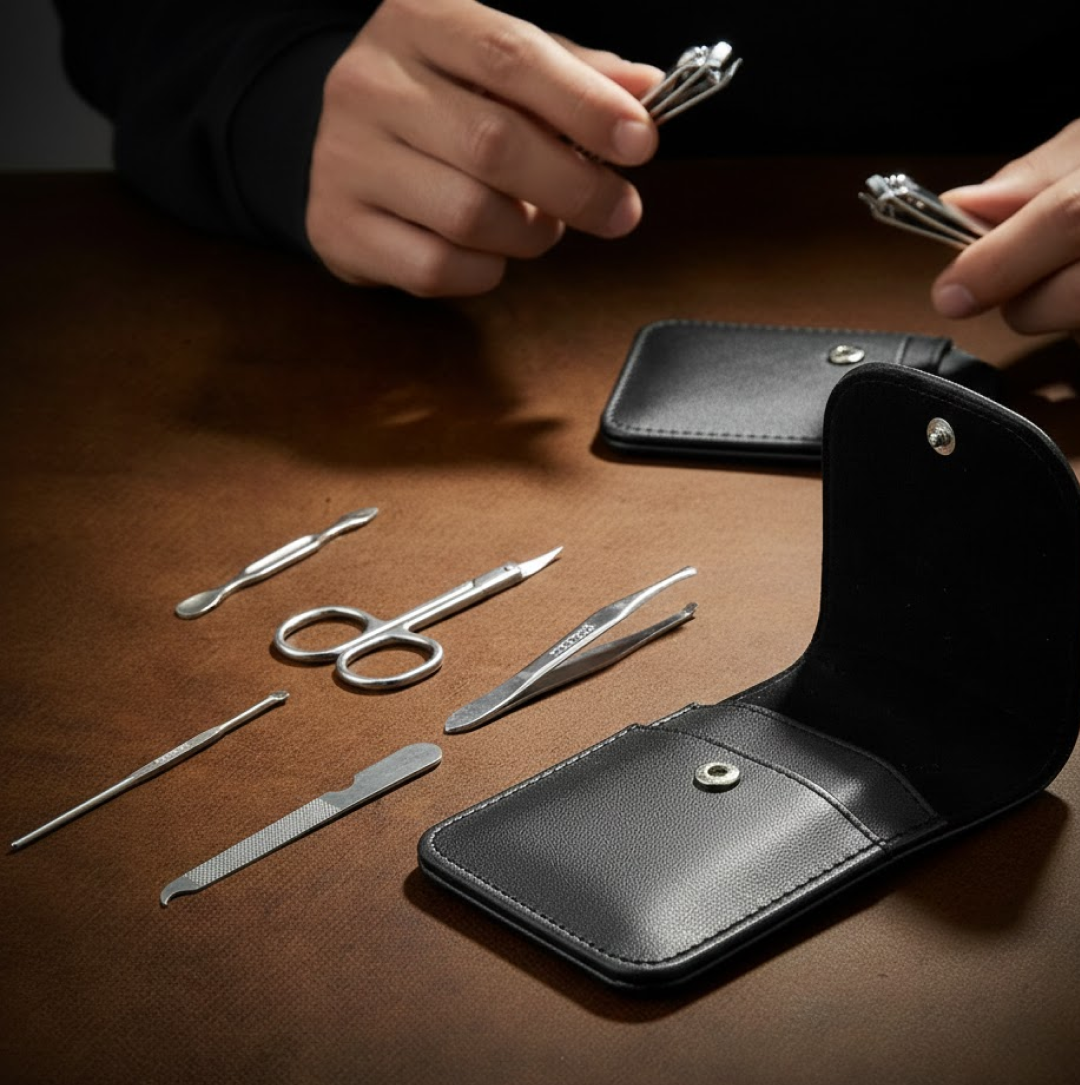 6-in-1 Professional Nail Care Kit: Clippers, Scissors & More Nail (Travel or Home)