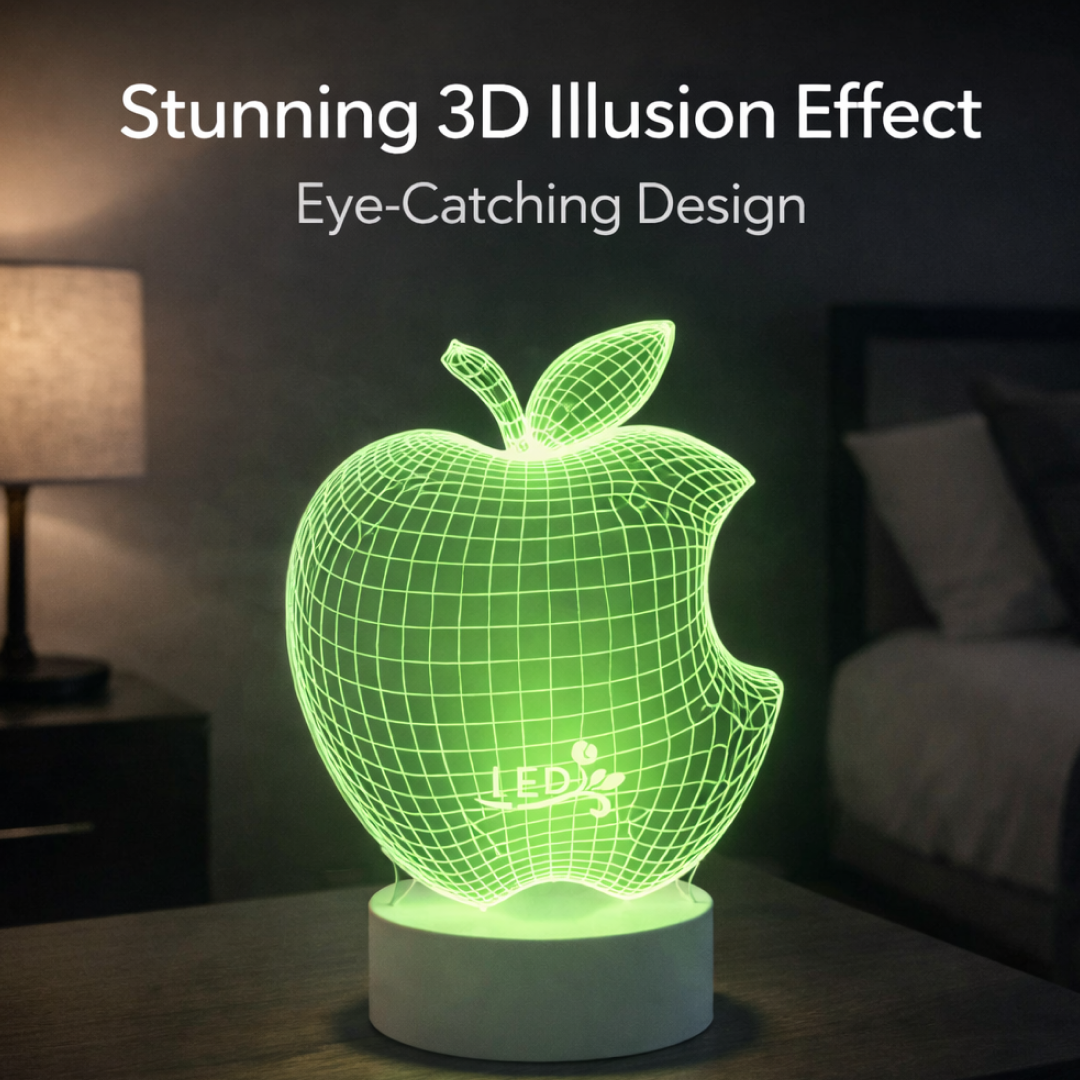 3D Illusion Night Light for Drawing Room & Lobby (1 Pc, Energy-Saving)