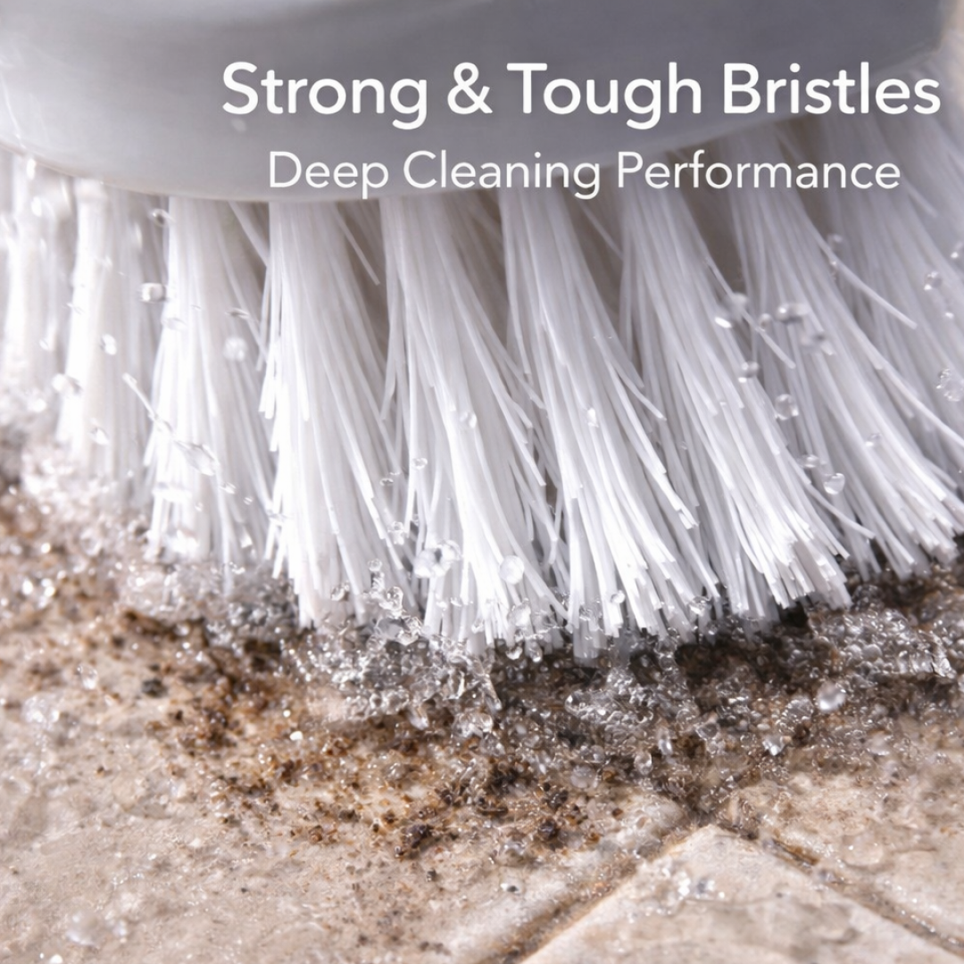 Brush handle and bristles detail