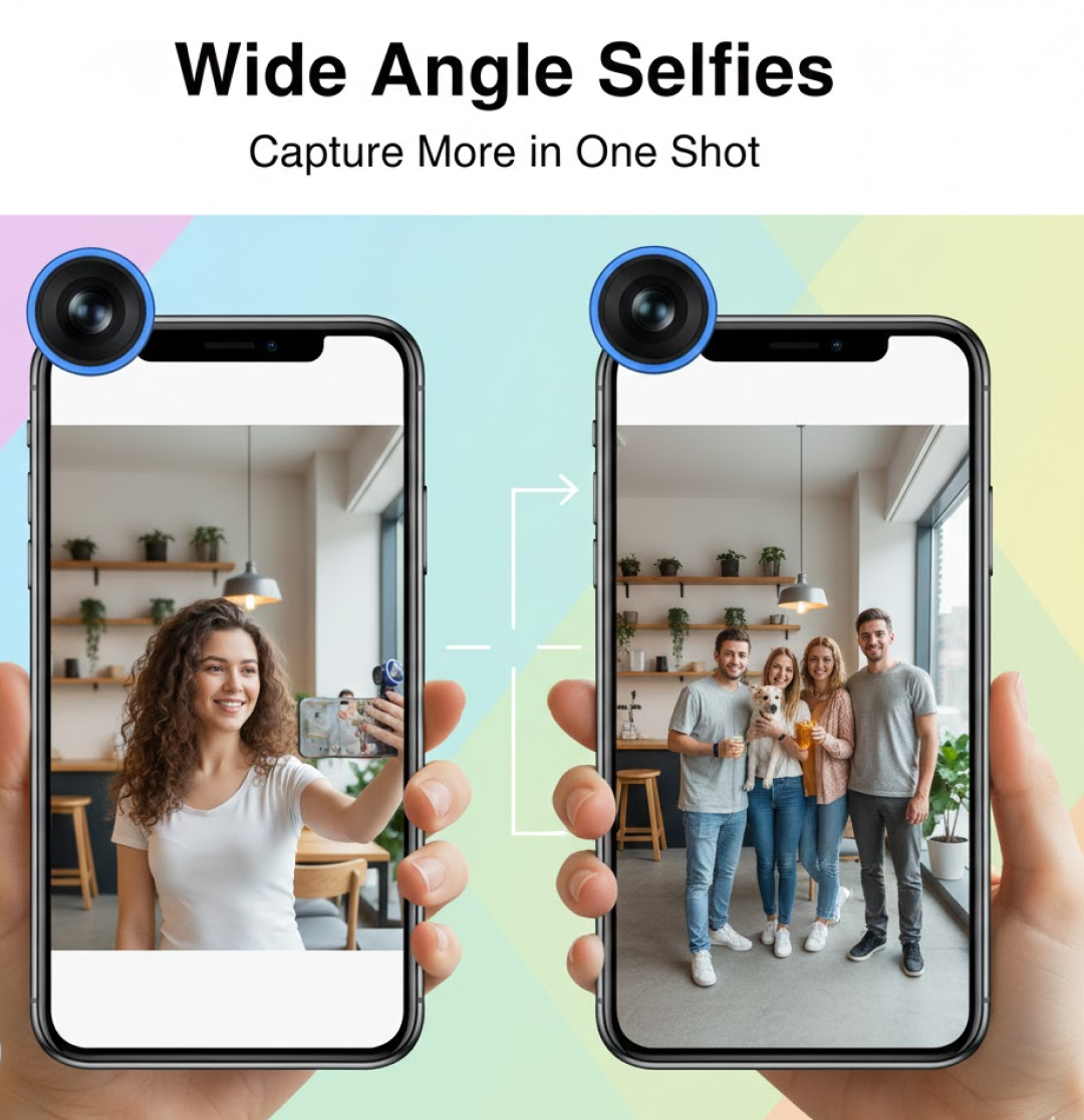 Universal Clip-On Selfie Camera Lens (1 Set)