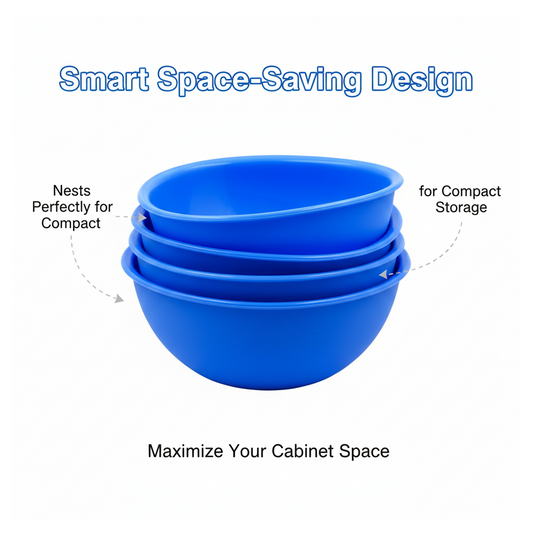 BPA Free Plastic Bowl Set for Cereal Salad Rice Soup Pasta Snack 3 Pc