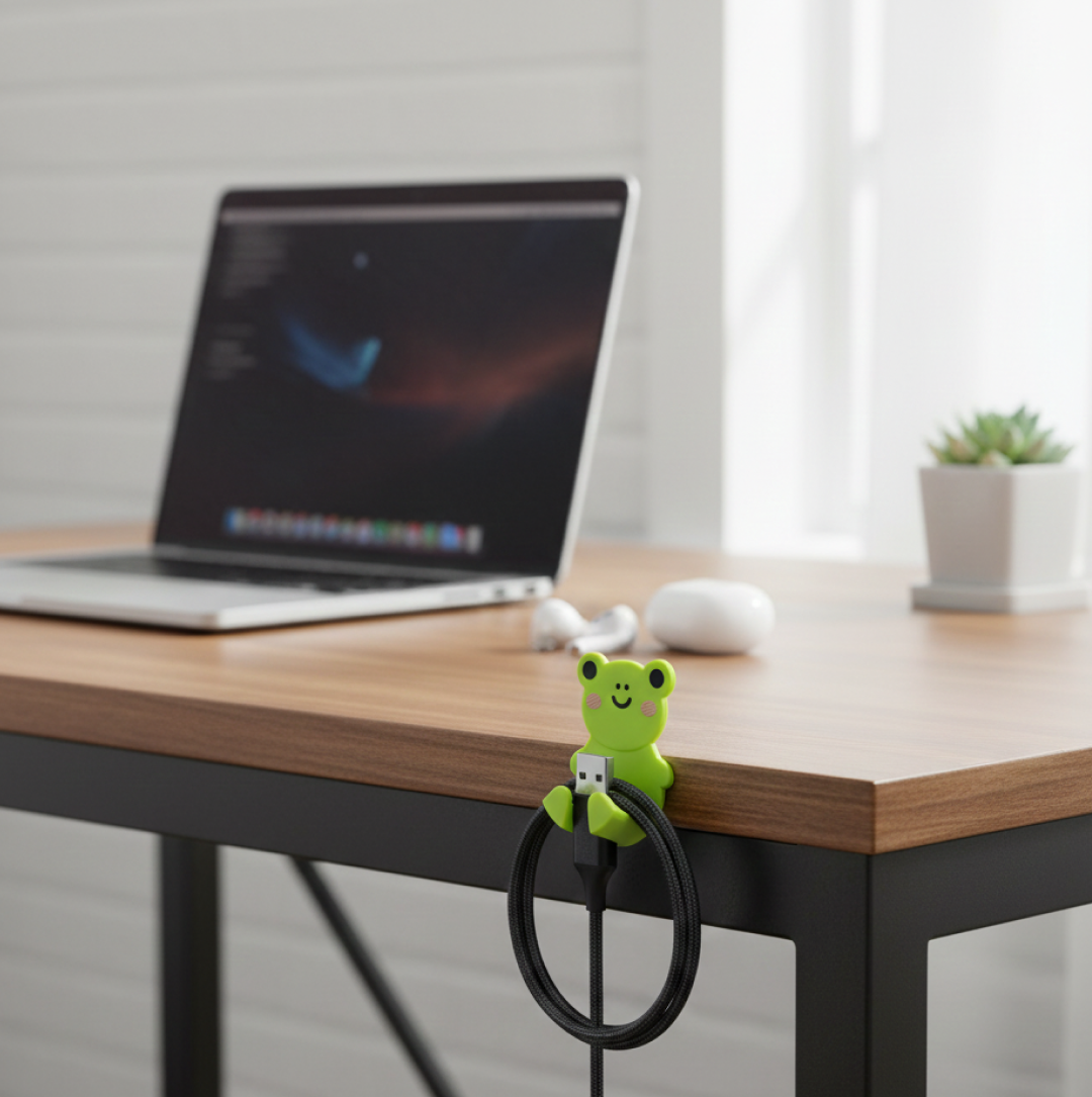 Plastic Adhesive Cable & Socket Holder – 2-Piece Set for Office, Home & Restaurant