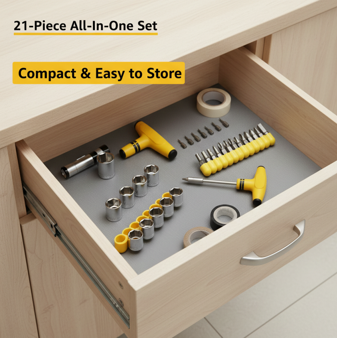 21 pcs T shape screwdriver set Batch Head Ratchet Pawl Socket Spanner hand tools