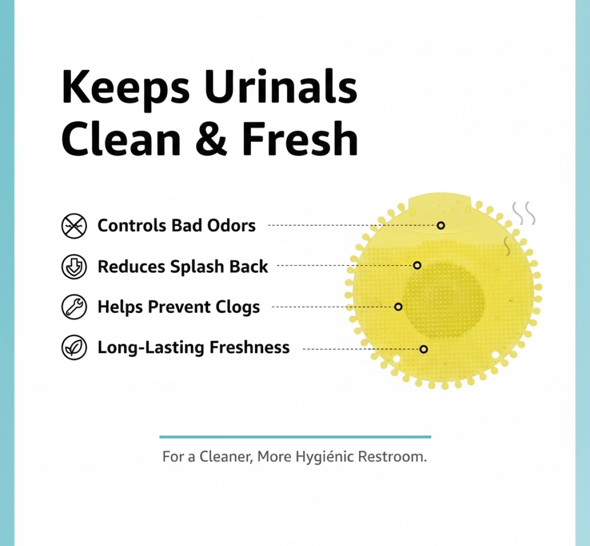 Urinal Screen Deodorizer Mat – Long-Lasting Odor Control & Anti-Splash