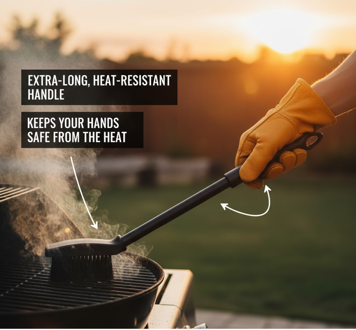 Black 2 Side Use Brush Scarp Cleaning Brush & Wire Brush for Garage Use