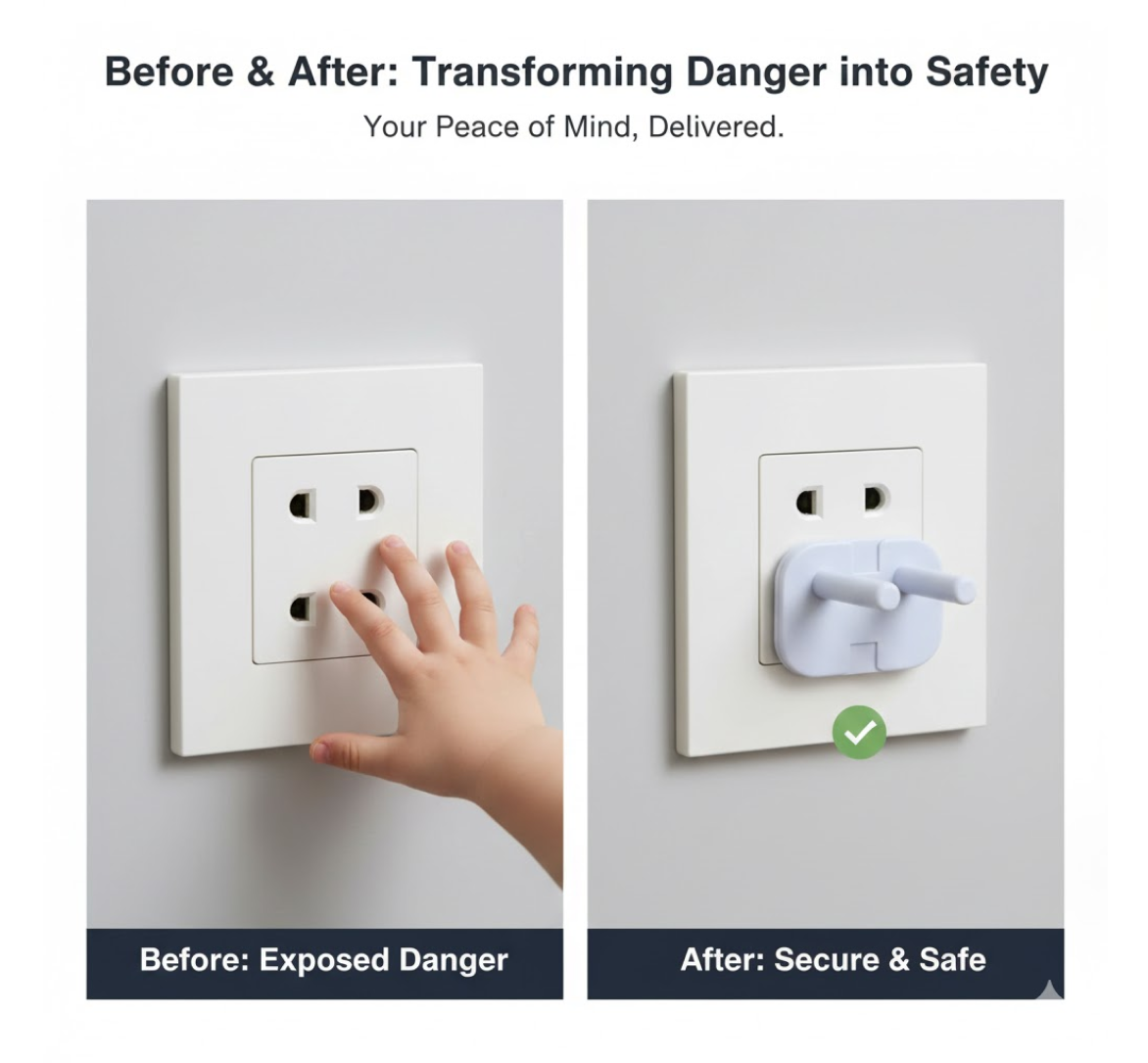 Safety Cover Guards for Electric Socket Plug (Big)