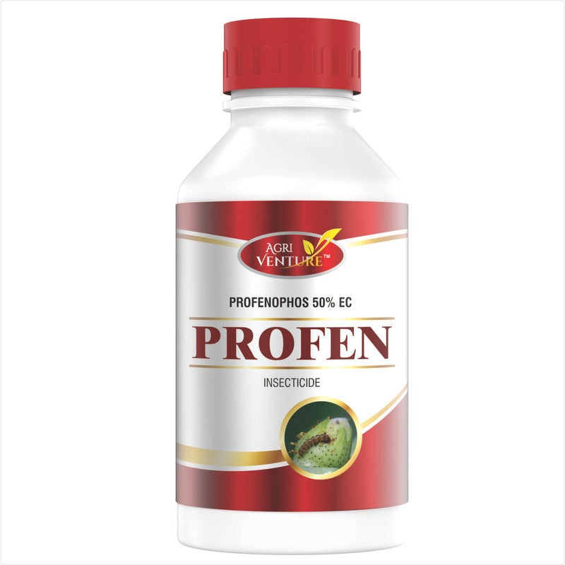 AgriVenture PROFEN ( Profenophos 50% EC ) Insecticide, Control Bollworms, Jassids, Aphids(1 LTR)