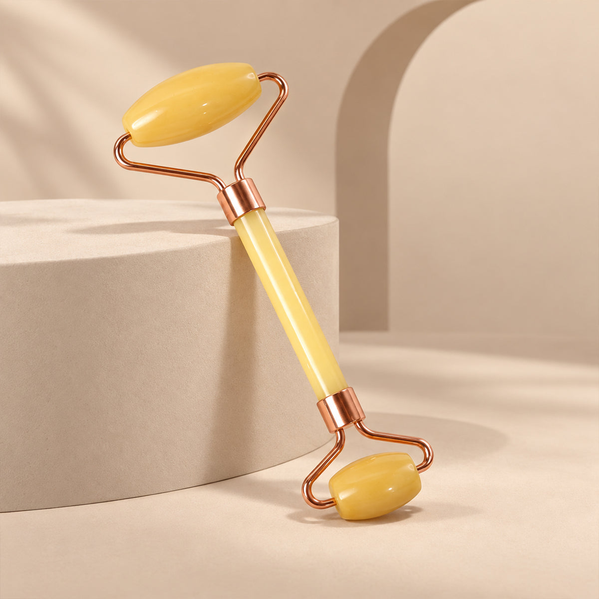 Facial roller close-up view