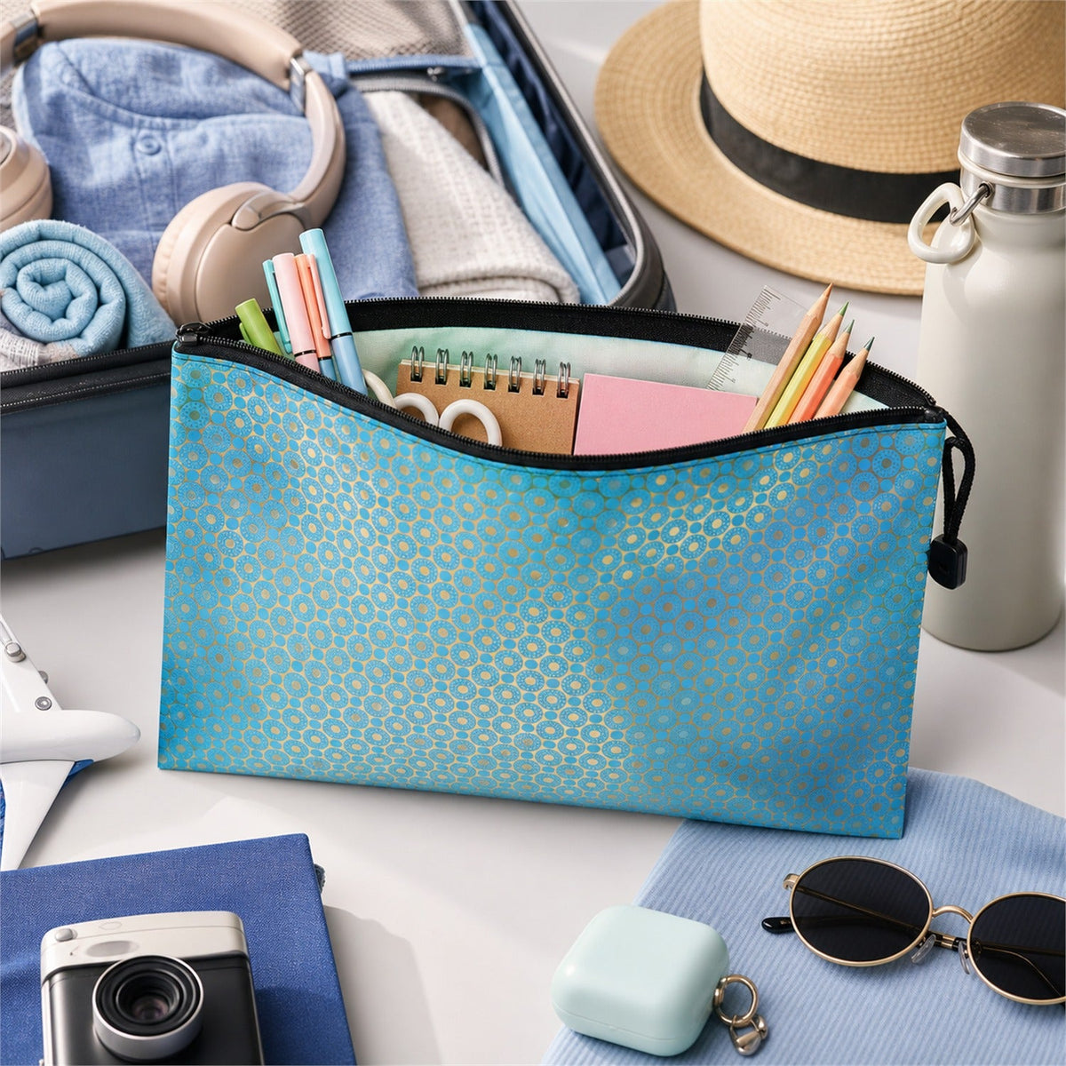 Colorful kids' pencil case for school and travel