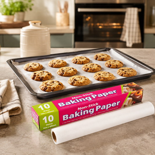 Non-Stick Baking Paper – Oven & Microwave Safe 10m Roll | Bake & Dwell