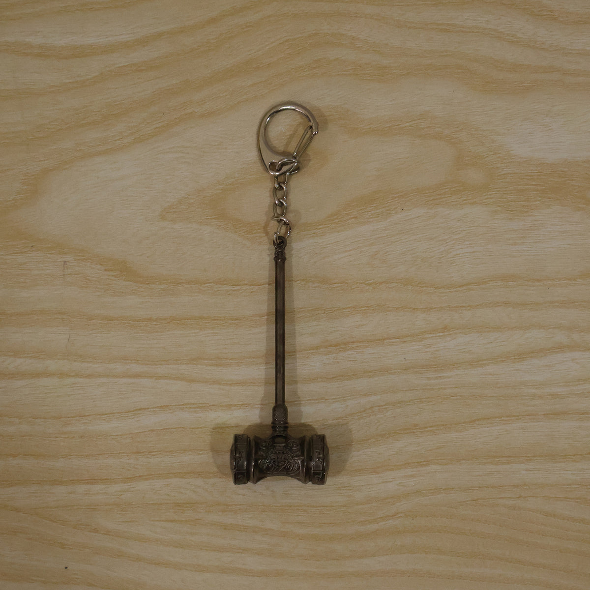 Metal hammer design keychain actual product
