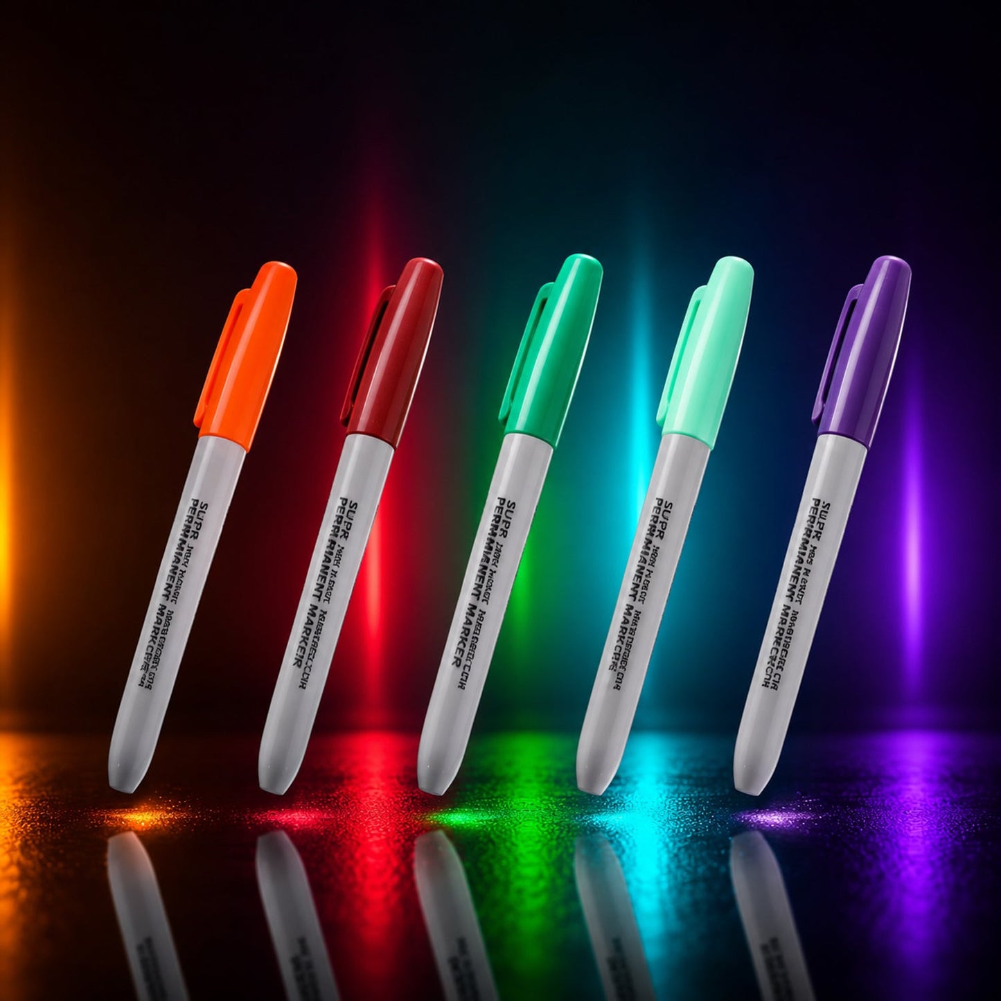 Mix Color Permanent Marker Pen Waterproof Quick Dry for Office School (1 Pc)
