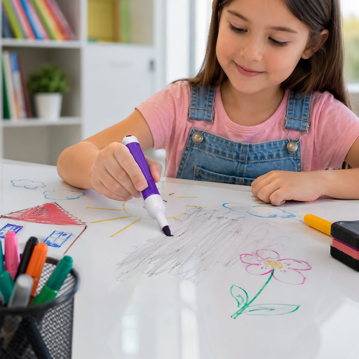 Mix Color Dry Erase Marker Pen for Whiteboard Office School Classroom (1 Pc)