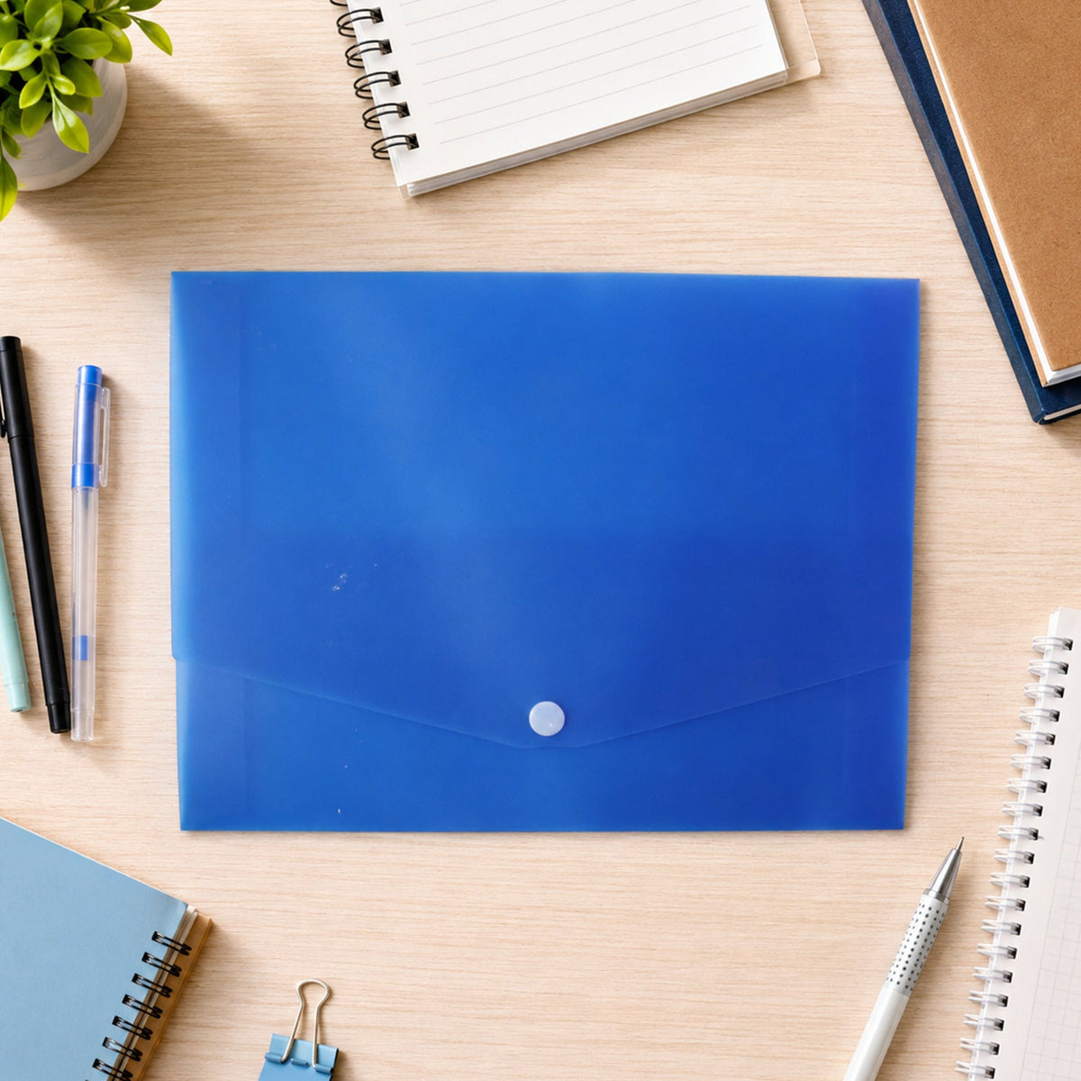White and transparent file folder perfect for school and office